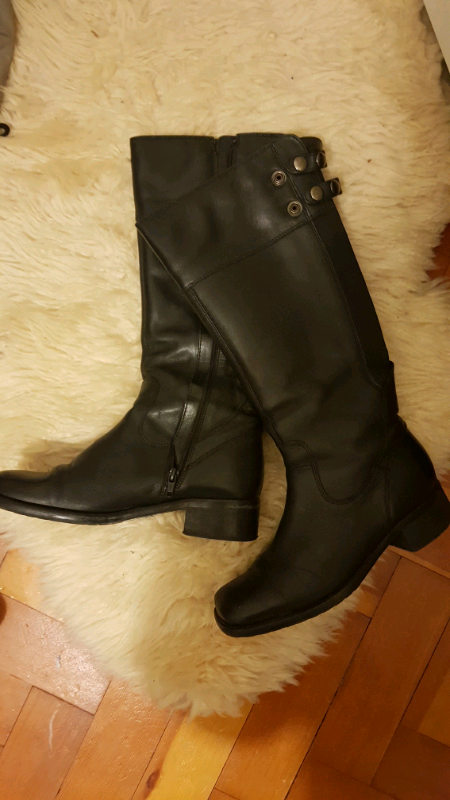 clarks calf length boots